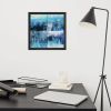 Framed Print – Glacial Drift – Blue Abstract Glacier Art | Work by Eman's Gallery