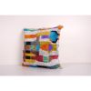 Square Colorful Ikat Pillowcase, Silk Velvet Pillow Cover, A | Cushion in Pillows by Vintage Pillows Store
