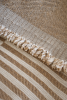 Zulu Throw Blanket — Textured Cotton with Fringe Detail | Linens & Bedding by Busa Designs