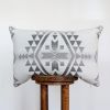 Southwestern Geometric Wool and Cotton Lumbar Pillow 16x24 | Pillows by Vantage Design
