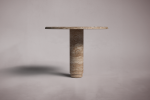 Marylou Travertine Round Table | Dining Table in Tables by HamamDecor LLC