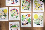There Will Still Be Rainbows Print | Prints by Leah Duncan. Item made of paper works with mid century modern & contemporary style