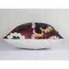 Uzbek hand embroidery Suzani pillow cover, Square Red Cushio | Cushion in Pillows by Vintage Pillows Store