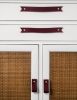 Wine Leather Handle [Flag End] | Pull in Hardware by Keyaiira | leather + fiber | Artist Studio in Santa Rosa. Item composed of leather