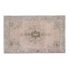 Vintage Geometric Oriental Turkish Neutral Pale Color Oushak | Area Rug in Rugs by Vintage Pillows Store. Item made of cotton & fiber