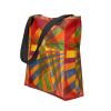 Tote Bag - Solar Burst - Colourful Geometric Abstract | Work by Eman's Gallery