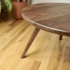 Round Scandinavian Coffee Table, Maple Coffee Table, Walnut | Tables by Crafted Glory. Item made of oak wood works with scandinavian style