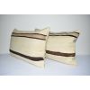 Set of Two 16" X 24" Vintage Minimalist Style Hemp Pillow | Cushion in Pillows by Vintage Pillows Store. Item made of cotton