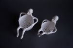Handmade porcelain tea strainer human | Utensils by Laima Ceramics. Item composed of ceramic in minimalism or contemporary style