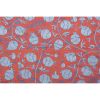 Silk Suzani Throw With Pomegranate Design, Fresh Salmon Suza | Tablecloth in Linens & Bedding by Vintage Pillows Store