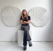 Textured Diptych Wall Sculpture Set (2 Pieces) – Modern 3D Relief Art, Handmade Sculptural Beige White Minimalist Paintings for Elegant Home | Wall Hangings by Vaiva Art Atelier