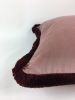 Dusty Pink Velvet Pillow - Burgundy Fringe Cushion Cover | Pillows by Velvet Fringe. Item compatible with boho and coastal style