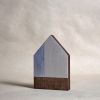 Modern little House Sculpture - White/Silver No.16 | Sculptures by Susan Laughton Artist. Item made of wood