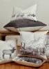 "The March" Elk Velvet Lumbar Pillow 14x22 | Pillows by Vantage Design