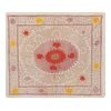Embroidered Pink Suzani Table Cover, Vintage Pink Old | Table Runner in Linens & Bedding by Vintage Pillows Store. Item made of cotton