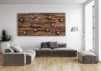 Floating wood shelves 84"x 40"x 5" Large floating shelf art | Wall Sculpture in Wall Hangings by Craig Forget. Item made of walnut works with mid century modern & contemporary style