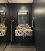 Calacatta Viola Marble Grooved Vessel Sink, Fluted Washbasin, Luxury Bathroom Vanity Natural Stone | Water Fixtures by AYMARBLEDESIGN LLC