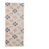 Handknotte Ecru and Gray Turkish Karapinar Runner Rug | Rugs by Vintage Pillows Store. Item made of cotton with fiber
