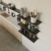 Black Floating Shelves, Custom Floating Book Shelf | Ledge in Storage by Picwoodwork. Item composed of oak wood