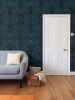 AEON Snake Skin Black Blue Green Wallpaper x Sean Martorana | Wall Treatments by Sean Martorana. Item made of paper