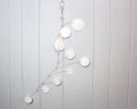 Mobile Art White Minimalist Circle Sculpture Bubble Style | Wall Sculpture in Wall Hangings by Skysetter Designs. Item made of metal works with minimalism style