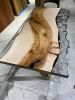 Live Edge Dining Table - Modern Dining Table - Epoxy Table | Tables by Tinella Collection. Item made of oak wood with steel works with contemporary & country & farmhouse style