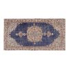 Vintage Blue Turkish Oushak Rug 3'7" X 6'11" | Area Rug in Rugs by Vintage Pillows Store. Item composed of cotton and fiber