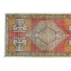 Geometric Tribal Vintage Turkish Oushak Rug Runner Handwoven | Runner Rug in Rugs by Vintage Pillows Store. Item made of cotton with fiber