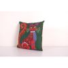 Square Suzani Cat Motifs Cushion Cover, Embroidery Pictorial | Pillows by Vintage Pillows Store