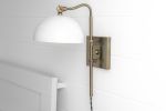 Bedside Lighting - Plug In Wall Sconce - Model No. 9402 | Sconces by Peared Creation. Item made of brass