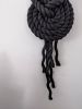 THE PIPA Small Modern Macrame Wall Hanging in Black | Wall Hangings by Damaris Kovach. Item composed of fiber