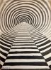 Tunnel of Illusion - Original Ink Painting - Geometric Op Art | Mixed Media in Paintings by Eman's Gallery