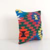 Decorative Turkish Kilim Pillow Cover, Geometric Organic Woo | Cushion in Pillows by Vintage Pillows Store