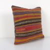 Square Farmhouse Bed Decor Pillow, 19th Century Embroidery K | Cushion in Pillows by Vintage Pillows Store
