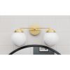 Mena - Wall Sconce Vanity - Sealed Brass Mid Century Modern | Sconces by Illuminate Vintage. Item made of brass & glass
