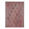 Vintage Faded Turkish Jajim Kilim Rug 5'7'' x 7'5'' | Area Rug in Rugs by Vintage Pillows Store. Item composed of fiber