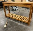 Custom ordered pecky sinker cypress entry table | Console Table in Tables by Pelican State Woodworks