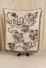 The LA CARA BEIGE Jacquard Woven Throw Blanket, Modern Decor | Linens & Bedding by Parker Heath | PAR  KER made. Item made of cotton with fiber works with boho & mid century modern style