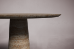 Essence Noche Travertine Round Table | Dining Table in Tables by HamamDecor LLC