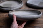 Serving platter - STC organic natural shape stoneware | Serveware by Laima Ceramics. Item made of stoneware works with minimalism style