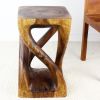 Haussmann® Wood Vine Twist Stool Accent Table 14 in x 23 in | Chairs by Haussmann®
