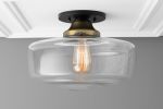 Schoolhouse Ceiling Light - Model No. 1742 | Flush Mounts by Peared Creation. Item composed of brass