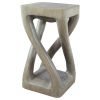 Haussmann® Wood Vine Twist Stool Accent Table 12 in x 22 in | Chairs by Haussmann®