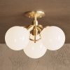 Palmdale | Flush Mounts by Illuminate Vintage. Item made of brass with glass