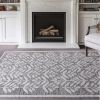Hand Tufted Wool Botanical Area Rug, Ivory Beige Abstract Carpet | Rugs by Swiflo