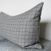 Grey & Brown Plaid Wool Pillow Set of 2  - 20x36 | Pillows by Vantage Design
