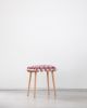 Mauve Velvet Woven Stool | Chairs by Knots Studio