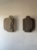 Minimalist Plaster Wall Sculpture Diptych (Set of 2): Modern Sand & Brown Art | Wall Hangings by Vaiva Art Atelier