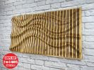 "ALEXIA" Parametric Wood Wall Art / 100% Solid Wood | Wall Sculpture in Wall Hangings by ArtMillWork Design. Item made of wood