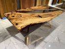 Olive Epoxy Dining Table - Handmade Wooden Table | Tables by Tinella Wood. Item made of walnut works with contemporary & country & farmhouse style
